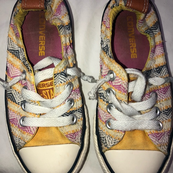 Canvas embroidered aztec print converse - Picture 2 of 5